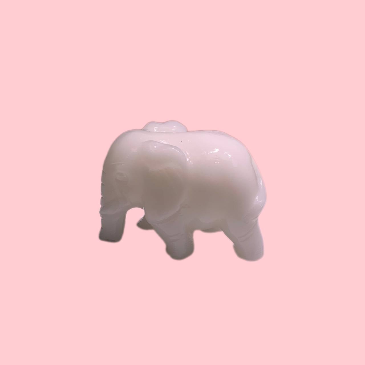 Elephant family, 3 (weight, 2 of 500g, 1 of 3500g) Natural Crystal Elephant Statue, Carved Animal Guardian Stone Carving Feng Shui Healing Reiki, White Jade, Topaz