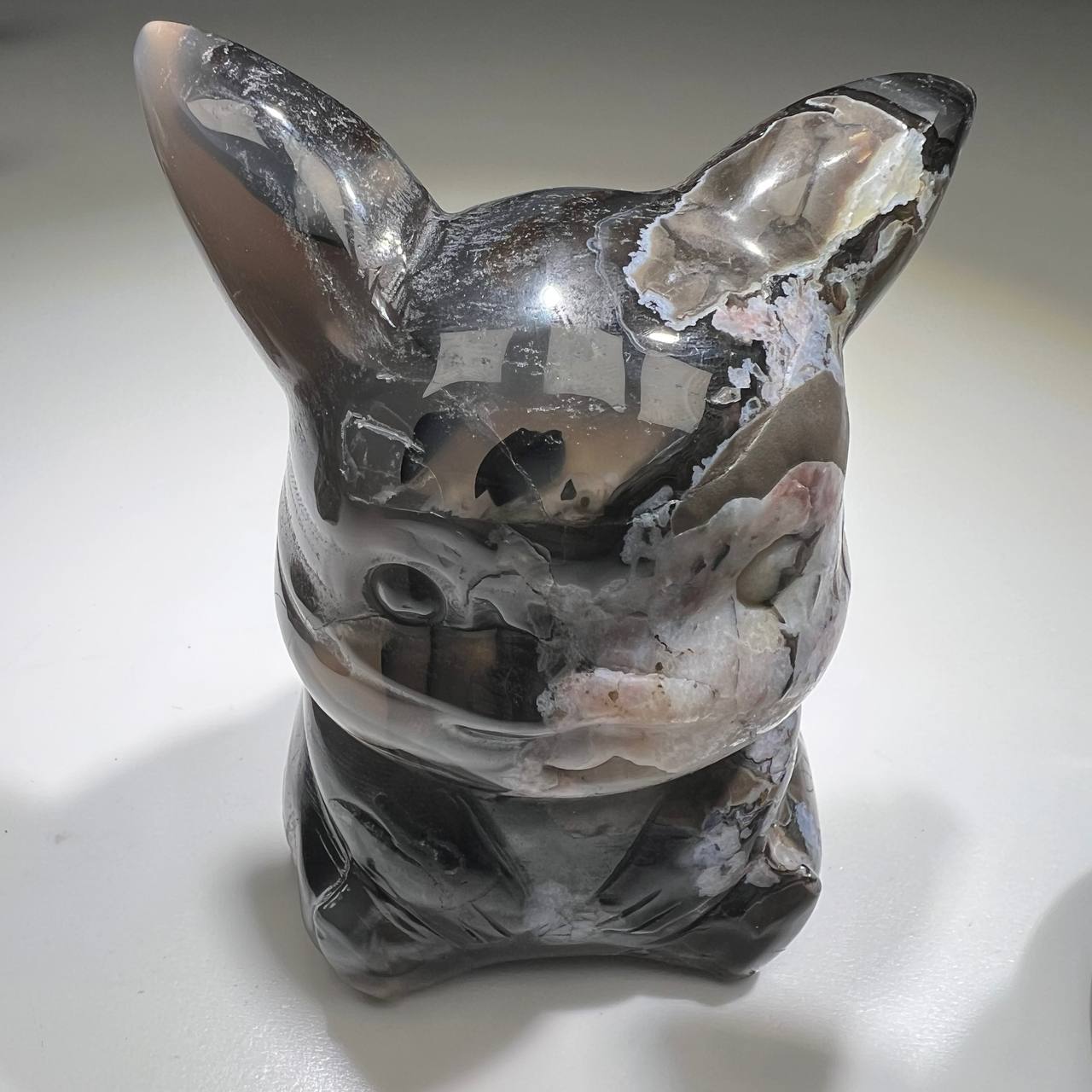 Volcanic agate pikachu, UV reactive