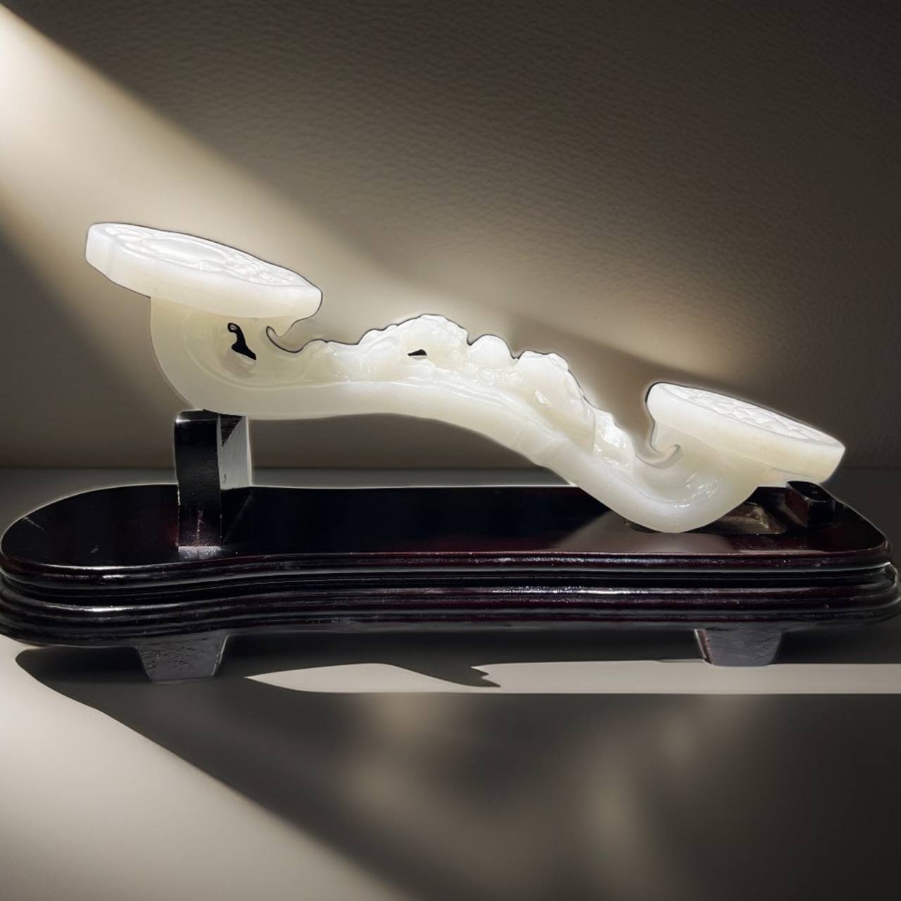 Yellow Jade,White Jade Carved Jade Ruyi,Double-layer Ruyi Jade