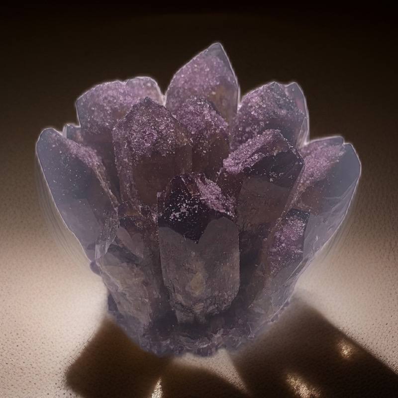 Natural Purple, White, Green, Teal Crystal Cluster Quartz Crystal Ghost Cluster Decorative Home Decoration