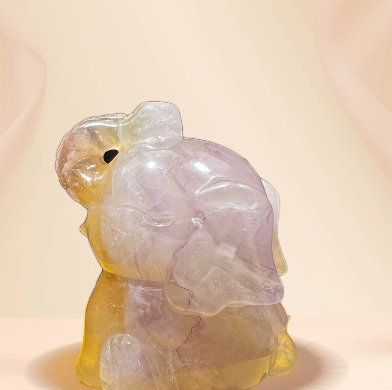 Crystal Elephant Decor Rainbow Fluorite Elephant Statues Home Decor Healing Stones Figurine Elephant Decorations for Home