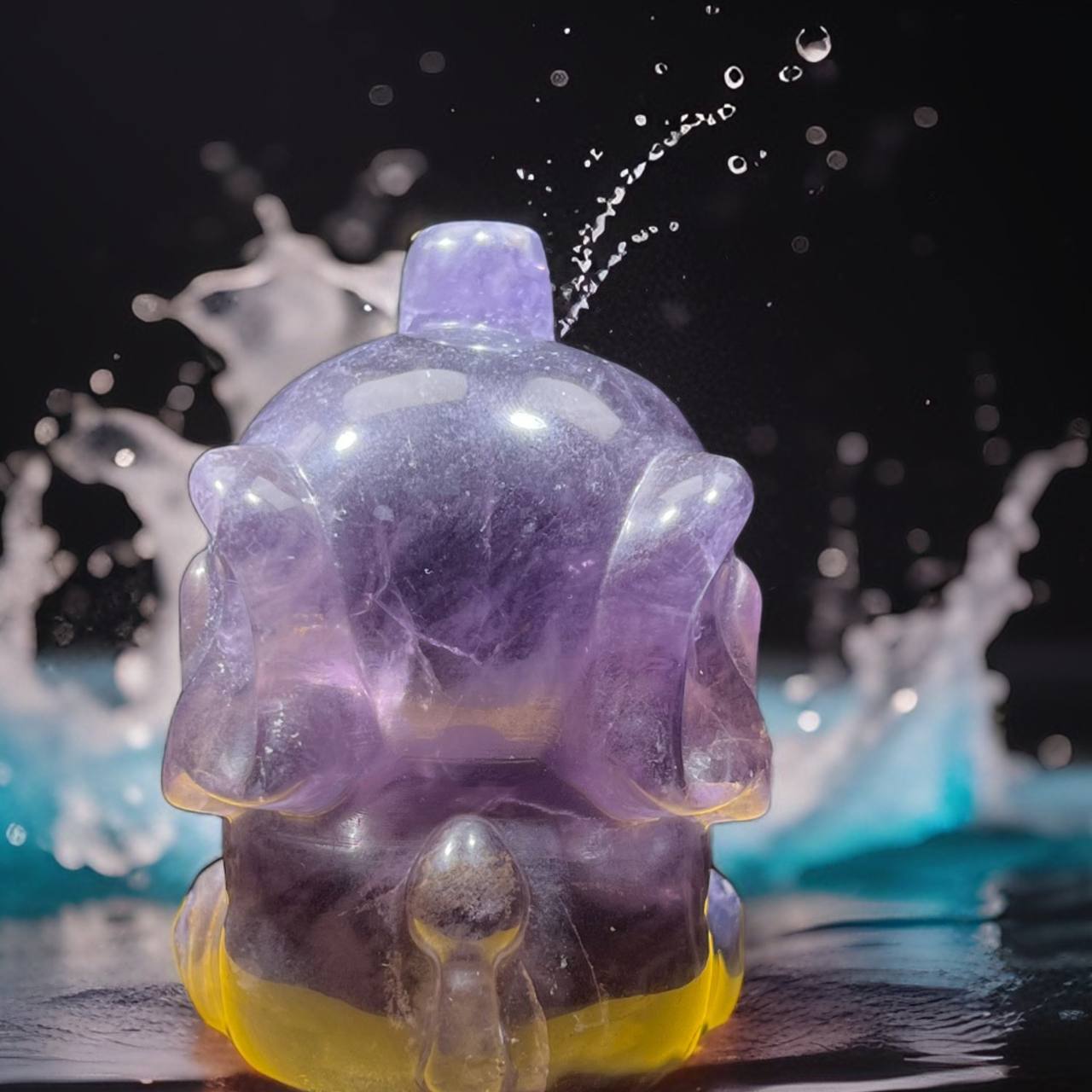 Crystal Elephant Decor Rainbow Fluorite Elephant Statues Home Decor Healing Stones Figurine Elephant Decorations for Home