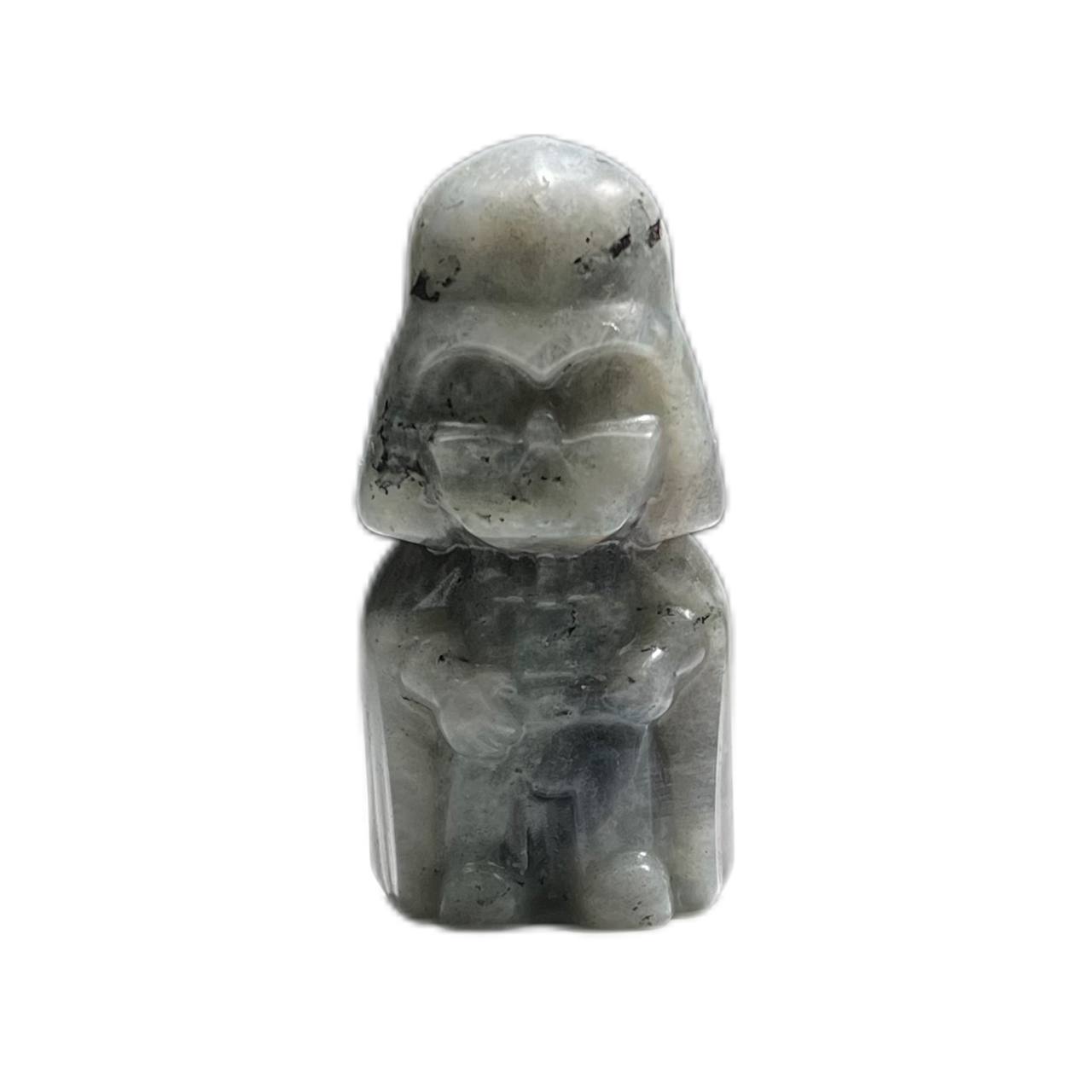Carved moonlight labradorite little yellow man
